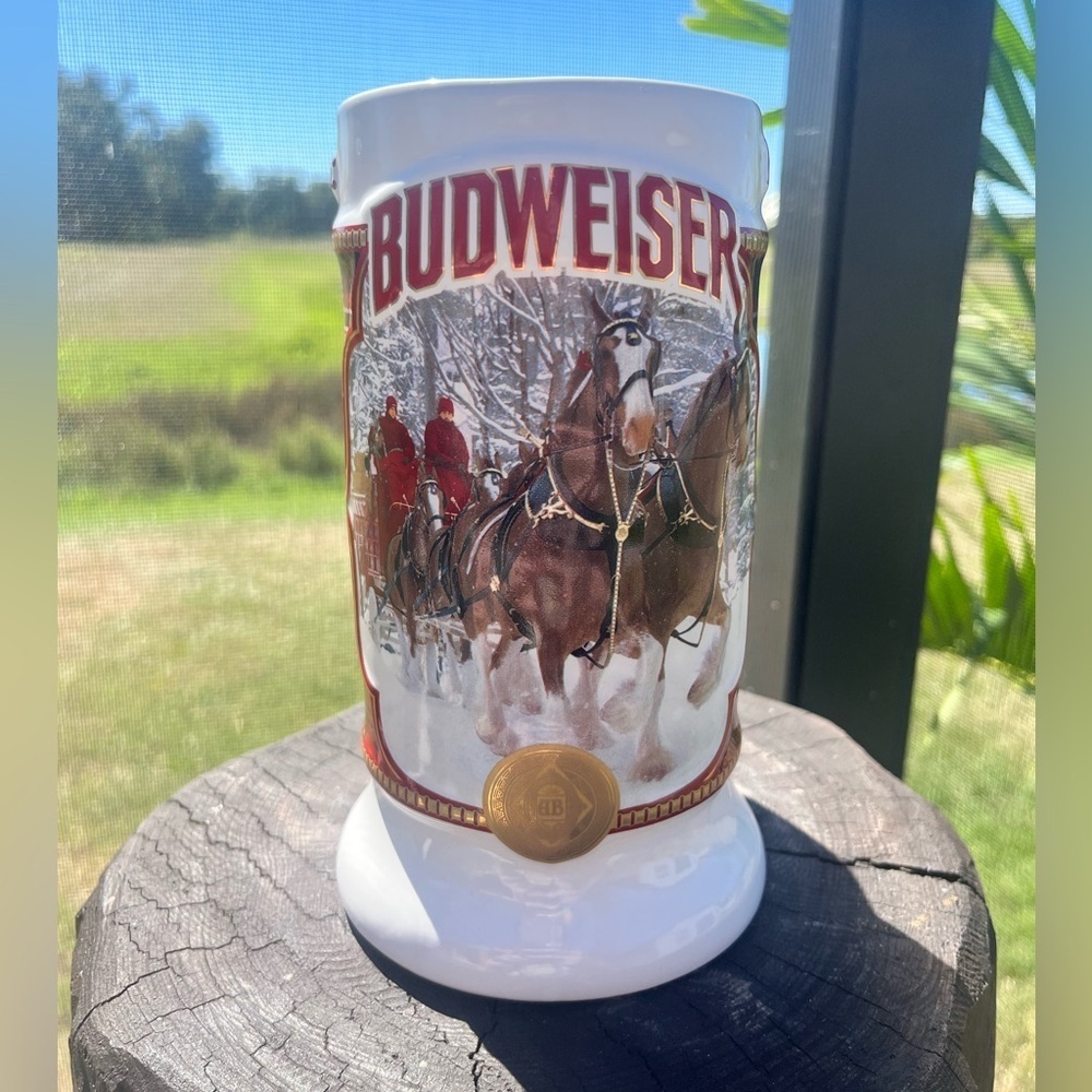 2021 Budweiser Annual Holiday Stein Plaid Design